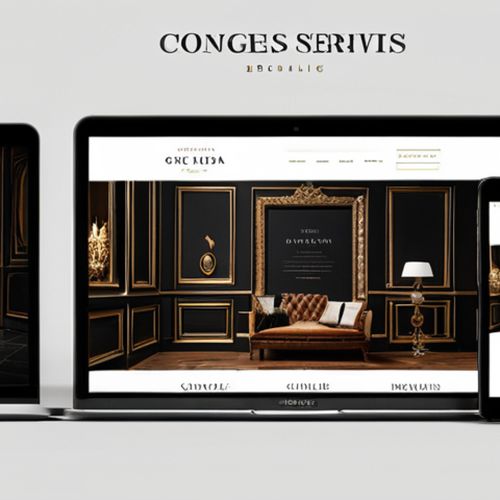 **

Elegant website design showcasing serif fonts for a luxury brand. Focus on readability, contrast, and brand image.

**