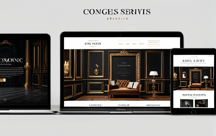 **

Elegant website design showcasing serif fonts for a luxury brand. Focus on readability, contrast, and brand image.

**