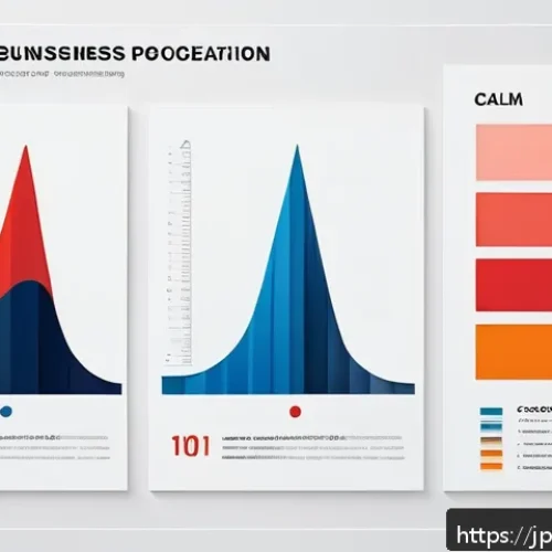 쉬운 데이터 시각화를 위한 팁과 트릭 - A modern, clean infographic illustrating the psychology of colors in data visualization for a Japane...